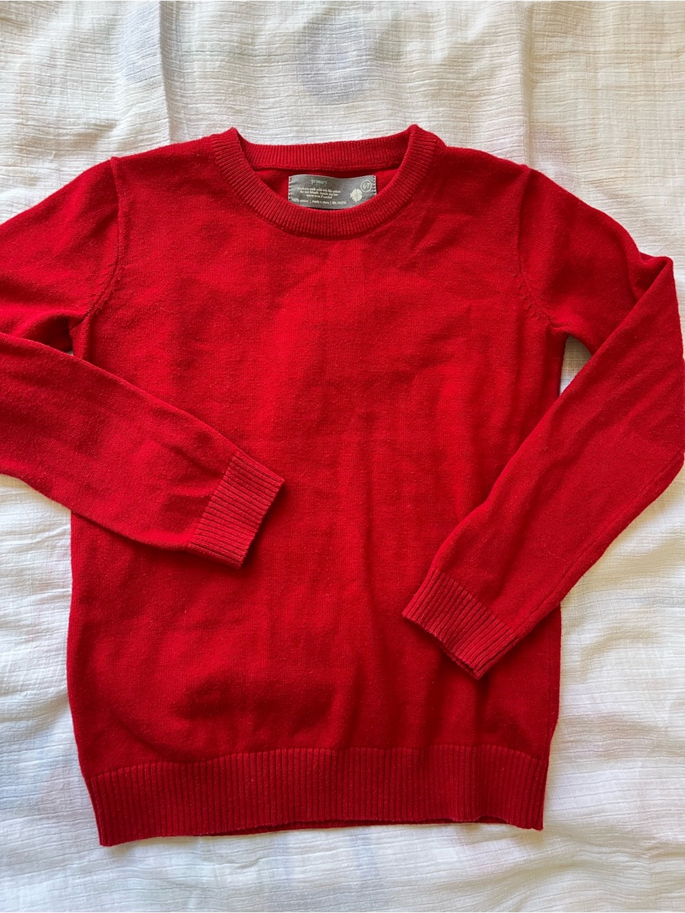 Primary red crewneck sweater size 6-7